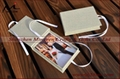 Magnet Linen USB Photo Stroage Gift Box with Elastic 5
