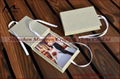 Magnet Linen USB Photo Stroage Gift Box with Elastic