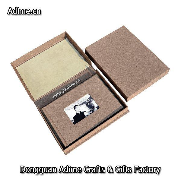 wedding Leather Linen Photo Album Storage Packaging Box