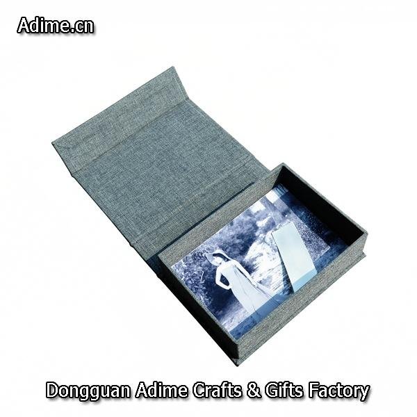  Linen Cotton Cloth prints Photo Storage packaging gift Box 2