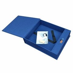 Magnet Linen Cloth Photo album packaging gift Box for wedding photographer