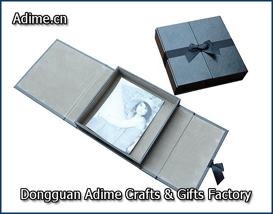 Magnet Linen Cloth Photo album packaging gift Box for wedding photographer 3