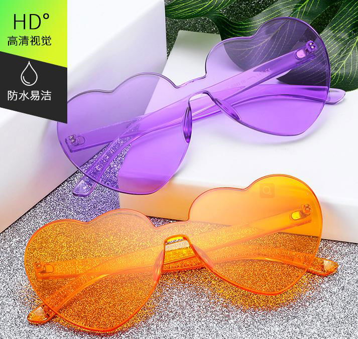 newesfor ladit  hearts sunglass round plastic sunglasses es