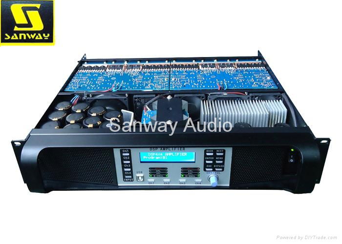 4 x 1300W 13kg Lightweight DSP Amplifier 4 Channel for Speaker Management System