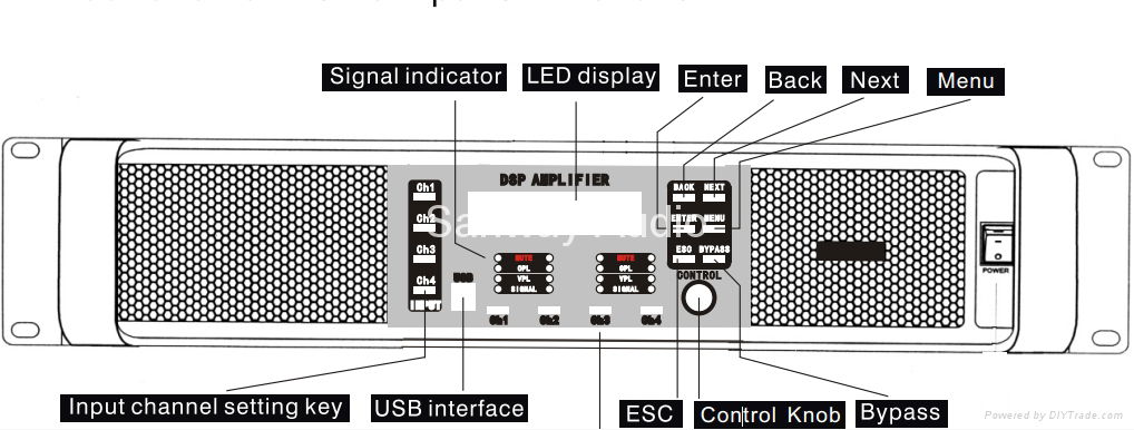 4 x 1300W 13kg Lightweight DSP Amplifier 4 Channel for Speaker Management System 4