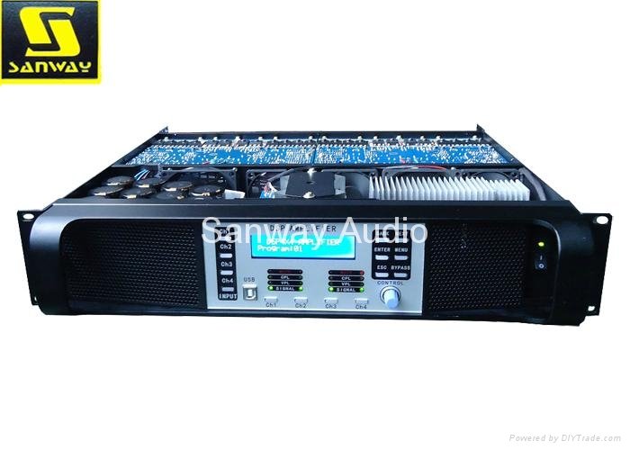 DSP-6KQ 4x 1250W 4 CH High Power PA Amplifier with DSP