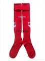 red color bodkin needle crosspointer football socks