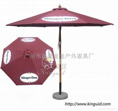 wooden umbrella