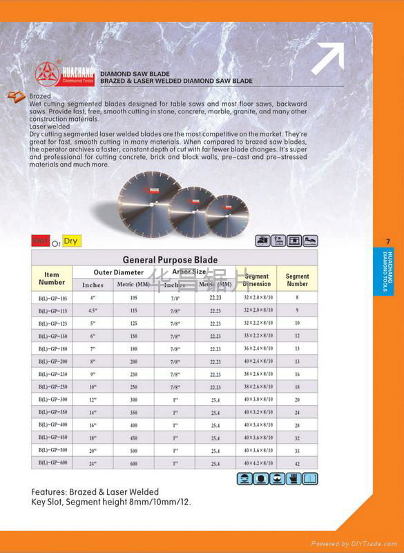 diamond laser welded saw blade 2