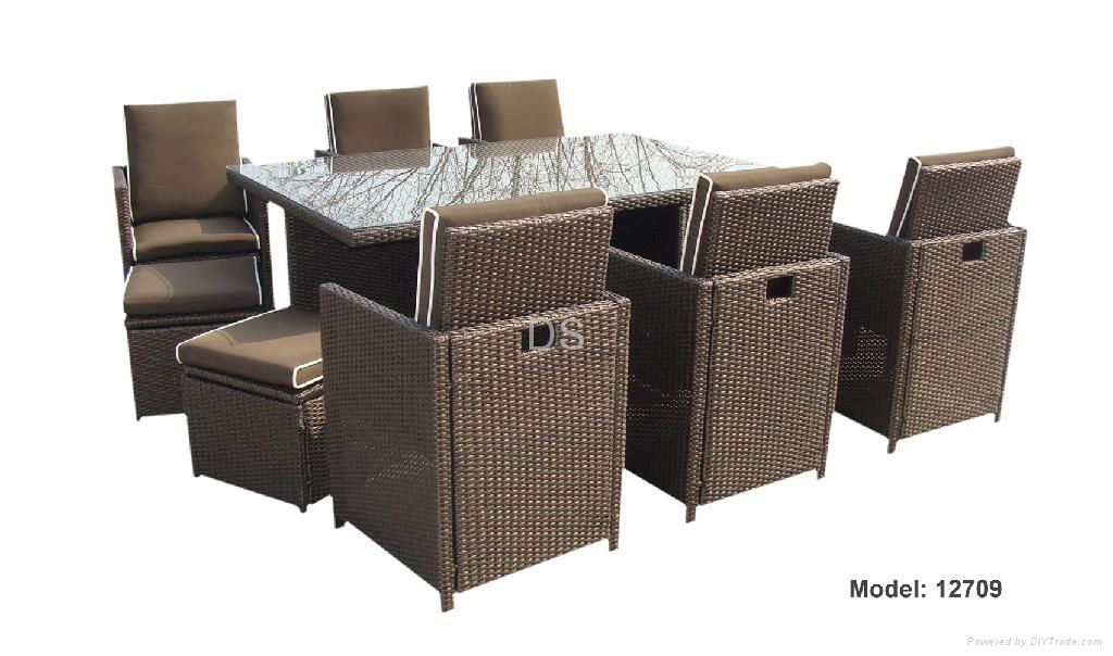 rattan dinning cube set 2