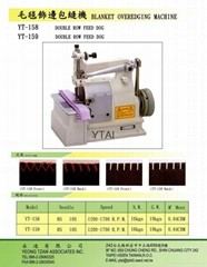 BLANKET OVEREDGING MACHINE