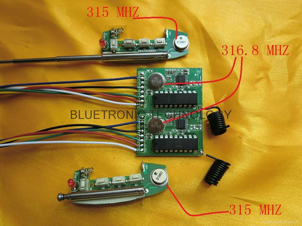 315 MHZ Wireless remote control transmitter and receiver 3