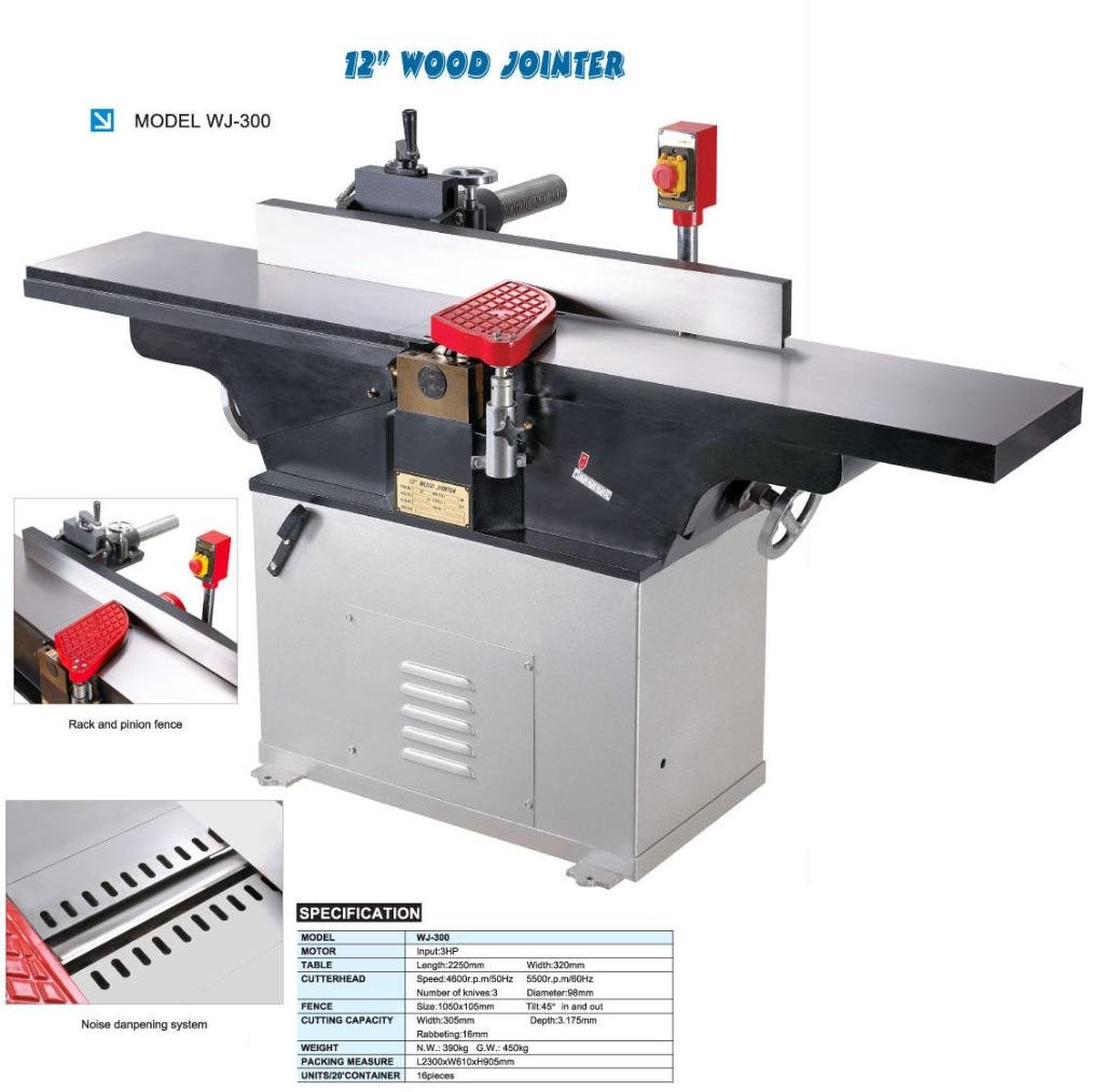 12"wood jointer