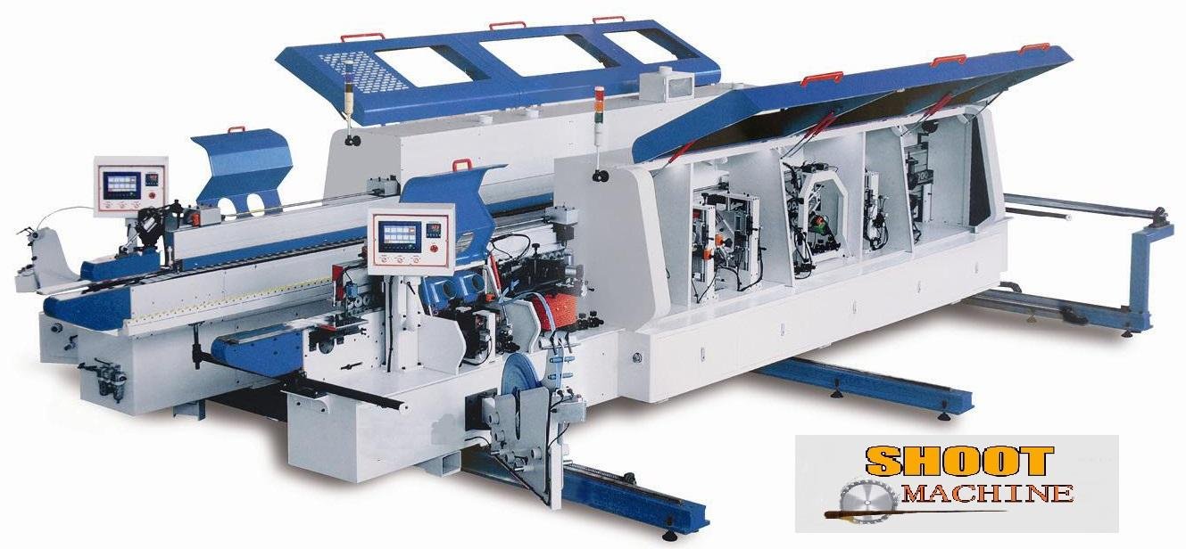 Automatic Woodworking Double Side Edge Bander Machine with double end, SH2468JHS