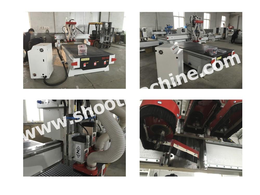 Heavy Duty Industry 3 Head CNC Woodworking Engraving Center Machine,SH-H3 3