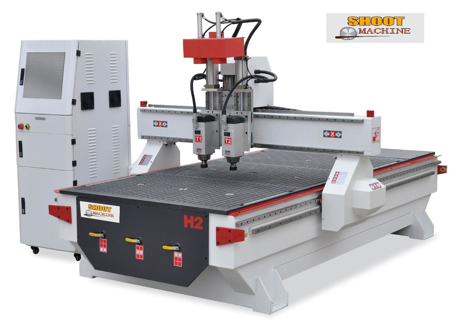 Heavy Duty Industry 2 Head CNC Woodworking Router and Cutting Machine,SH-H2