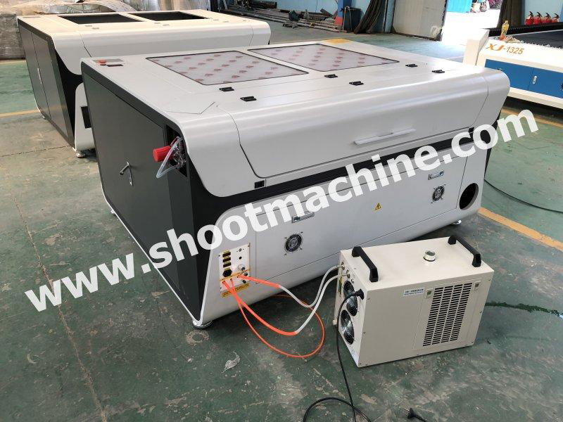 Double Head Laser Engraving Cutting Machine with 1300x1000mm work, SHCOL-1310 2