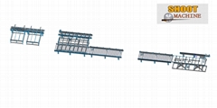 Rip saw and Four side moulder auto feeder production line