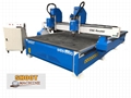 CNC router machine with double head