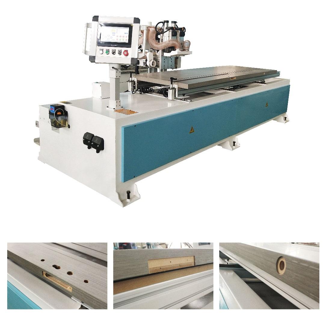 3 in 1 CNC Door Lock Hole & Hinge & Closing Device Machine,SHSK01