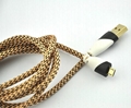 Fabric Braided V8 Micro USB Charger Cable Adapter Data Sync Nylon Line for s5 