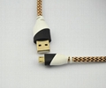 Fabric Braided V8 Micro USB Charger Cable Adapter Data Sync Nylon Line for s5 