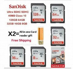 Original  Sandisk  Support Official Verification Ultra 40MB/s 128gb  sdhc card