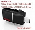 SanDisk Ultra Dual USB 3.0 Drive SDDD 16gb Transfer Files Easily from Your phone