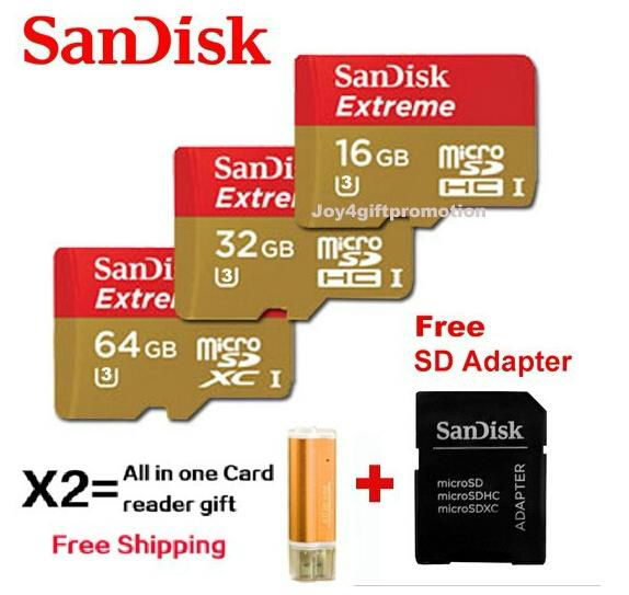 SanDisk Extreme micro sd with adapter 32gb SDHC/microSDXC TF Memory Card