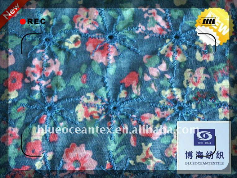 wholesale 100% cotton fabrics swiss voile with embroidery 2