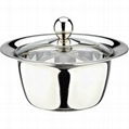 stainless steel shabu shabu steamboat， clad tri-ply hot pot