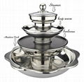 stainess steel steamboat/Stainless steel perforated slag-free hot pot 