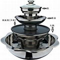 stainess steel steamboat/Stainless steel perforated slag-free hot pot 