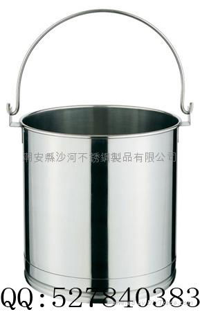 handheld stailess steel with swing handle straight-body bucket pail