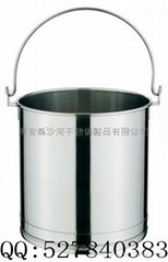 handheld stailess steel with swing handle straight-body bucket pail