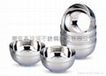 stainless steel Bowl,Inox Double wall Insulated bowl,Double Layer Adiabatic Bowl