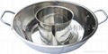 Yuanyang hot pot with pointed shape bottom,chinese inox hot pot 2