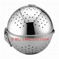 18-8 stainless steel perforated soup spice ball with difficult to rust