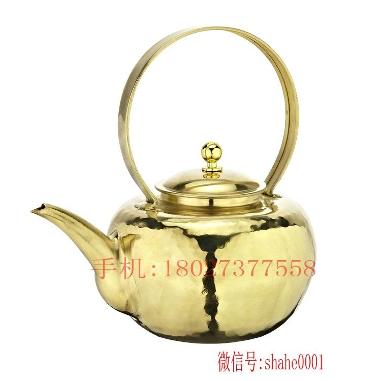 Performance technology long mouth copper teapot Leisure time Tea house articles 4