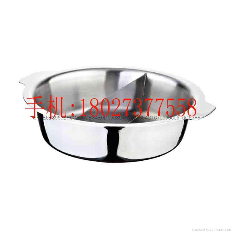 S/S pan partitions Tri-tastes steamboat hot pot Available Induction Cooker 2