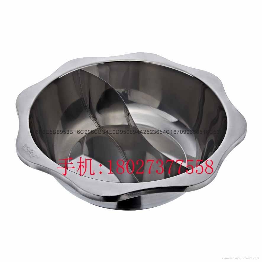 Stainless steel yin yang dual sided hot pot (manufactueres) 3