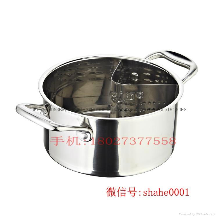 Stainless steel yin yang dual sided hot pot (manufactueres) 5