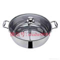 Stainless steel yin yang dual sided hot pot (manufactueres)