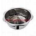 Stainless steel yin yang dual sided hot pot (manufactueres)