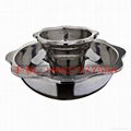 Stainless steel yin yang dual sided hot pot (manufactueres)