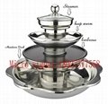 Chinese style Stainless Steel Five Layer Fondue 5