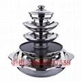 Divided into four layers of stainless steel steamboat 4
