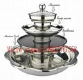 Quadruple tiers combination steamboat mutiple sizes available