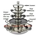 Four layers of Teppanyaki steamboat with Partition (2 Compartment)