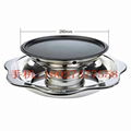  Hot pot divided into two sections with barbecue Available Radiant-cooker 3